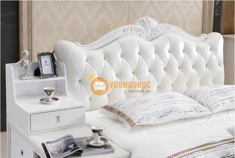 Giường ngủ đa năng màu trắng sang trọng YFC 8788-5